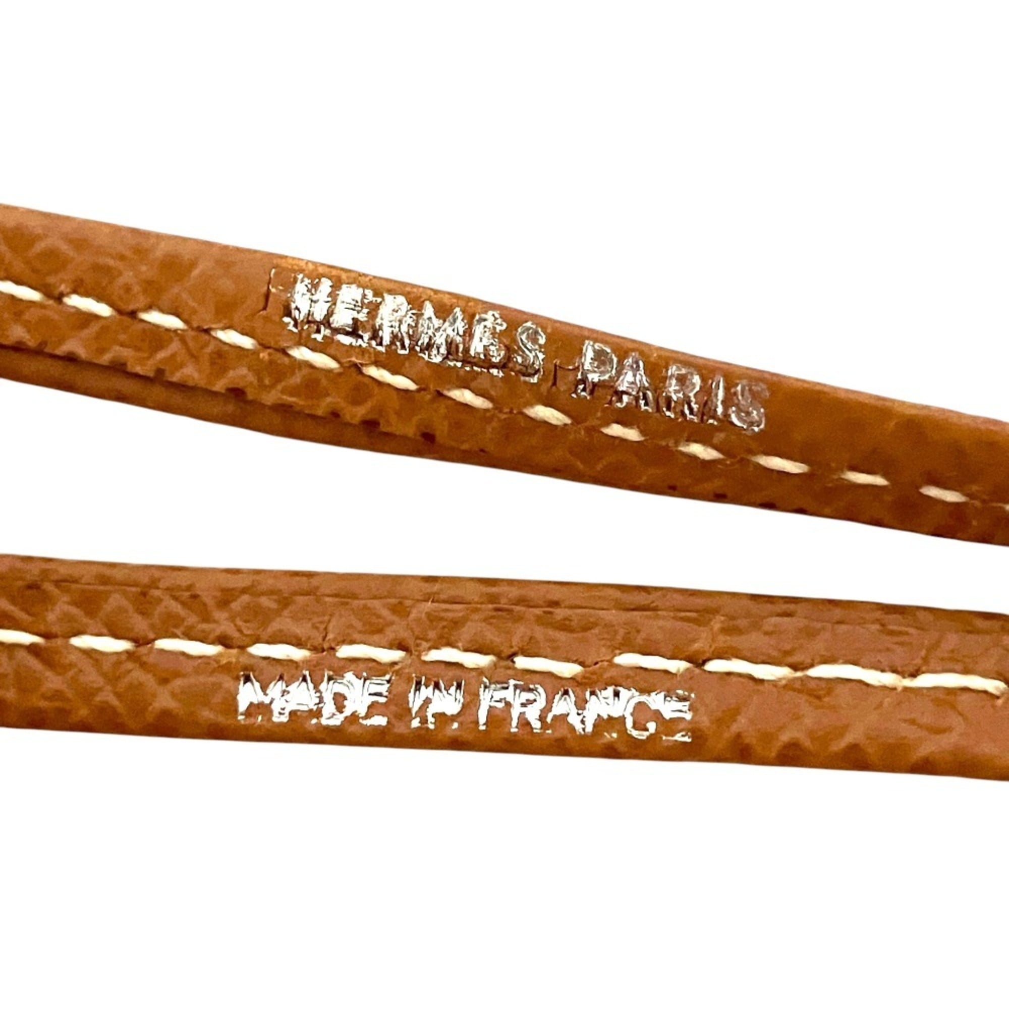 HERMES Hermes Siffler Whistle Necklace Brown Silver Color Women's — Like New