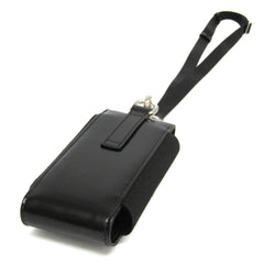 Prada Triangle Logo Phone Pouch Men,Women Leather Pouch Black — Like New