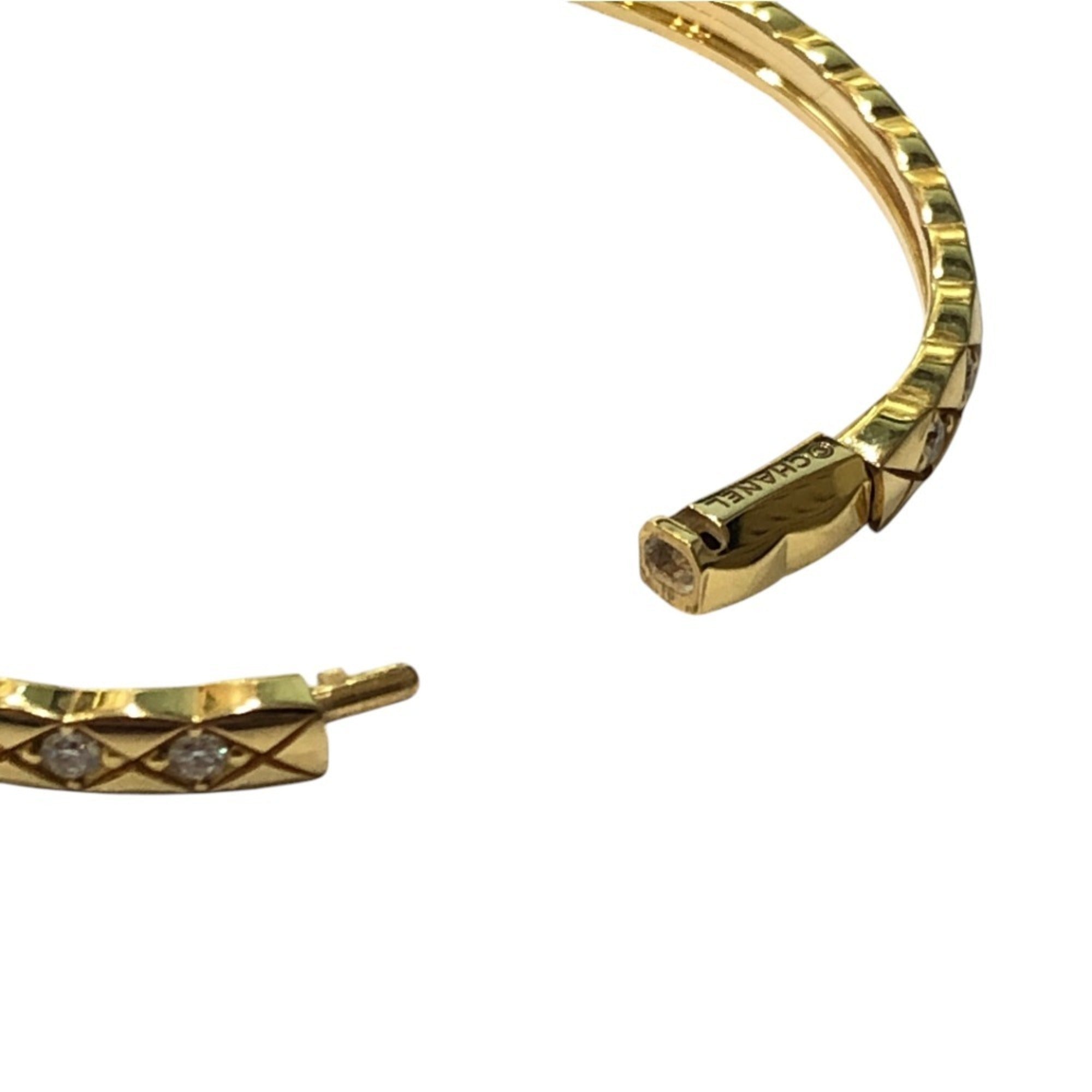 CHANEL J13080 18K Yellow Gold Coco Crush Collection Accessory Jewelry Full Diamond Bracelet Women's Like New — Like New
