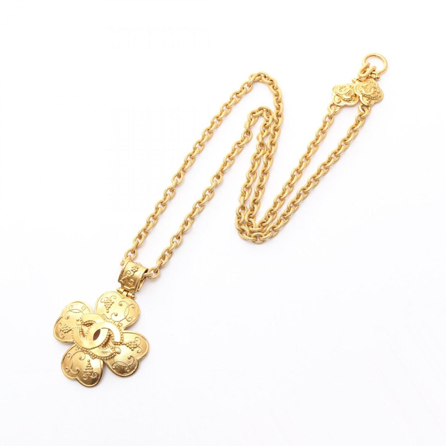 CHANEL Coco Mark Necklace Jewelry GP (Gold Plated) Women's Gold