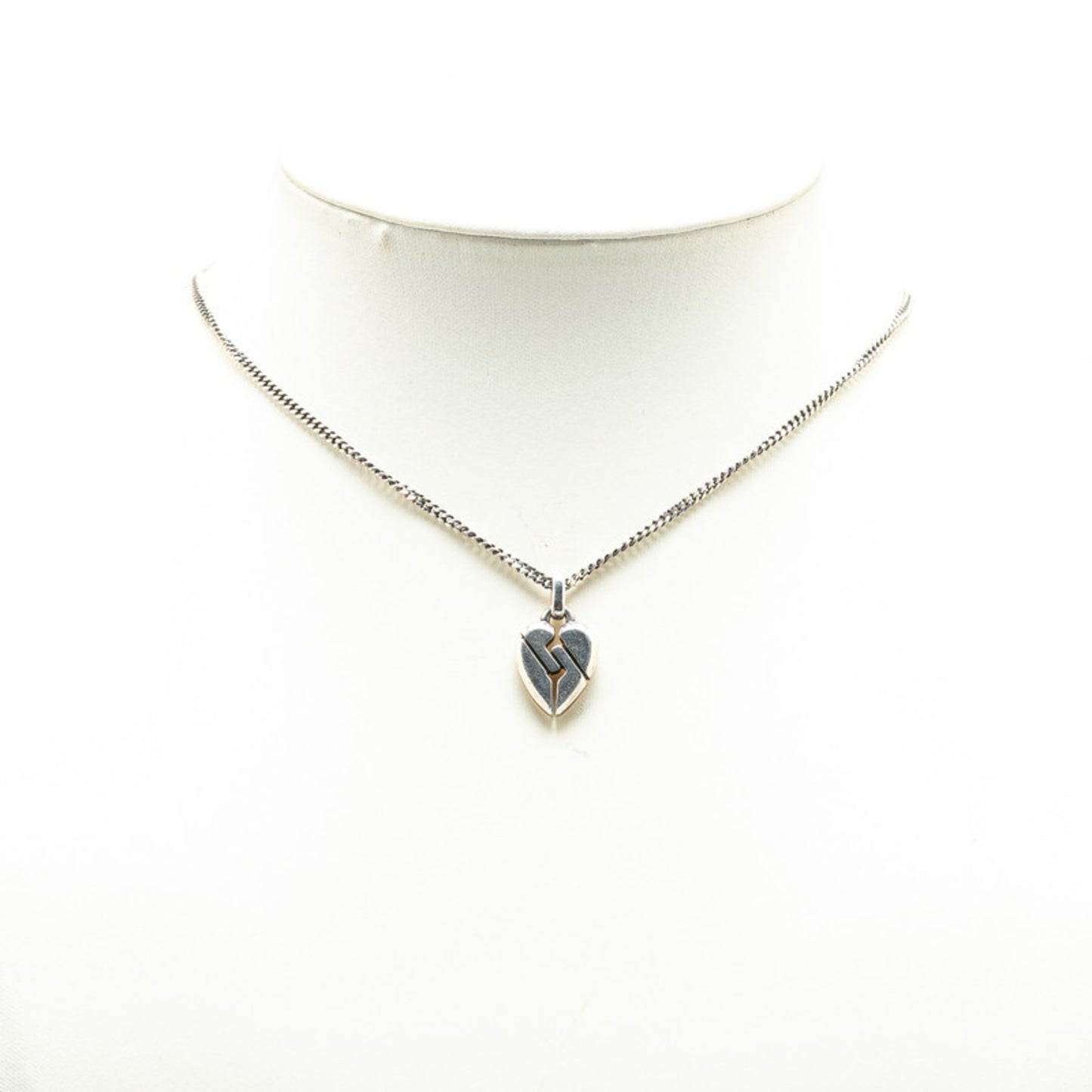 Gucci Knot Heart Pendant Necklace 313463 SV925 Silver Women's GUCCI