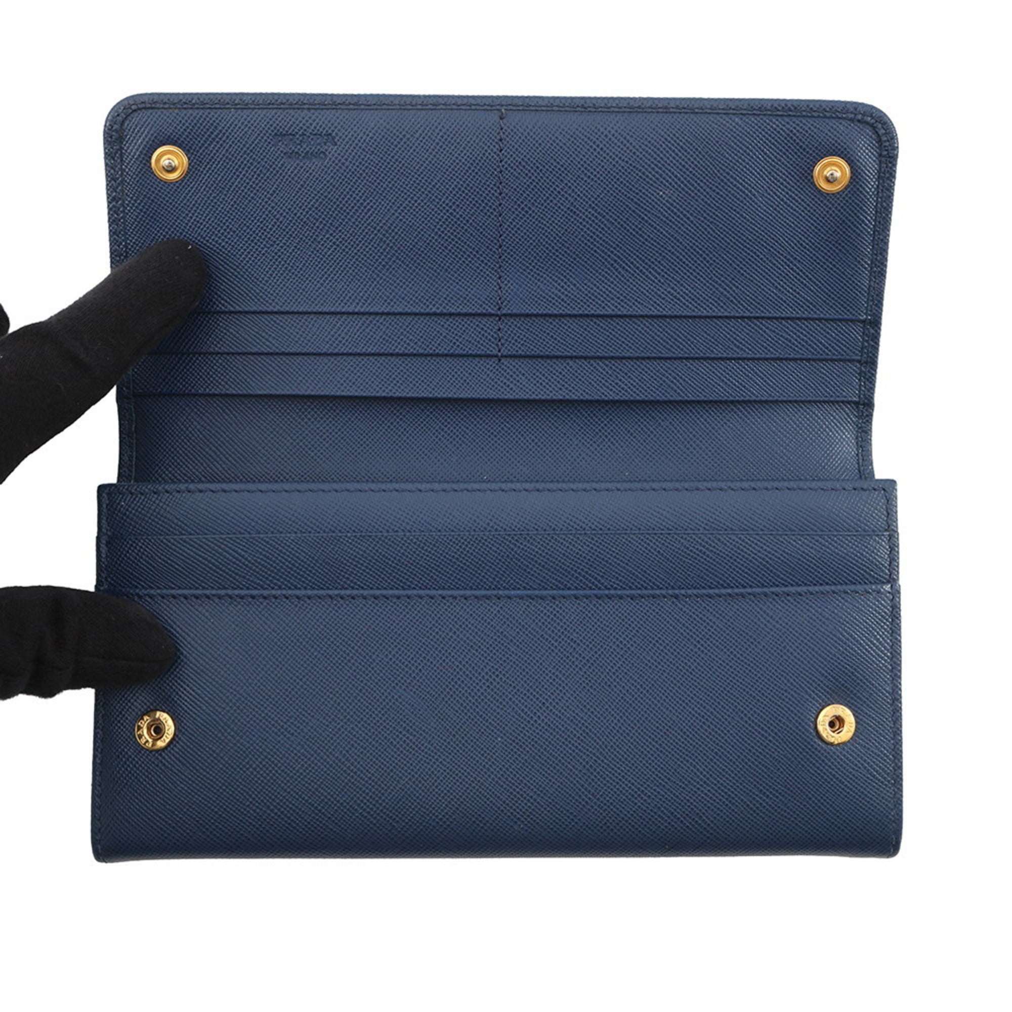 Prada Triangle Long Wallet in Saffiano Leather 1MH132 PRADA