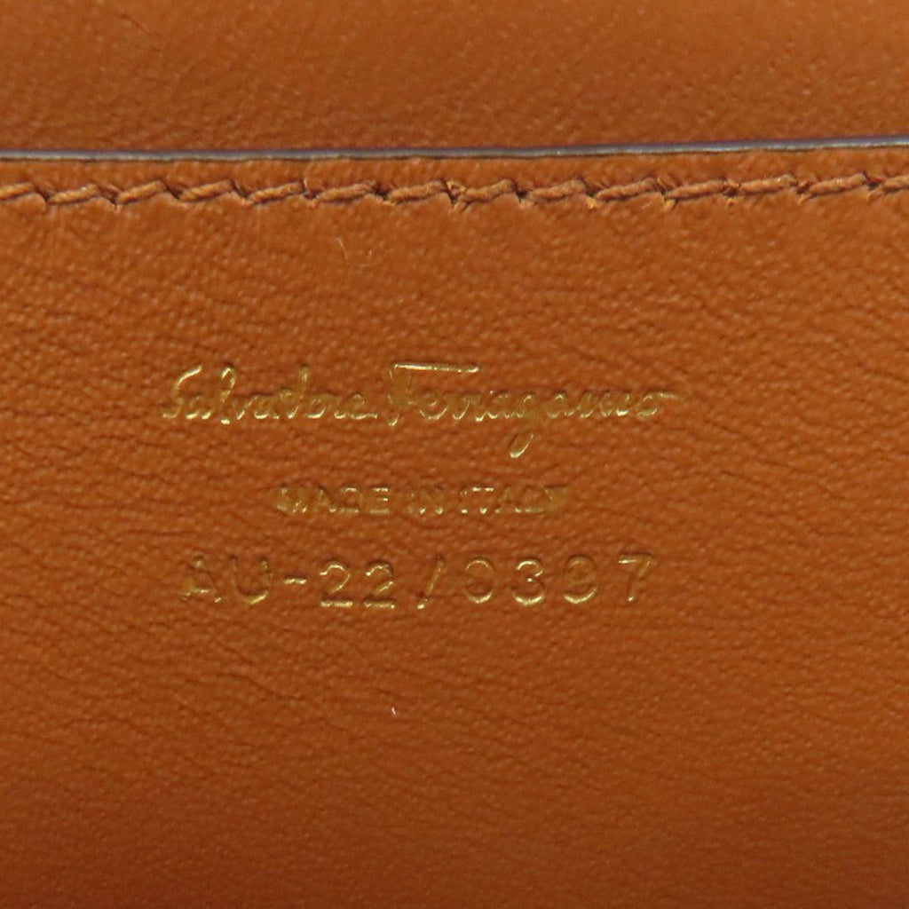 Salvatore Ferragamo Gancini hardware engraved leather shoulder bag for women