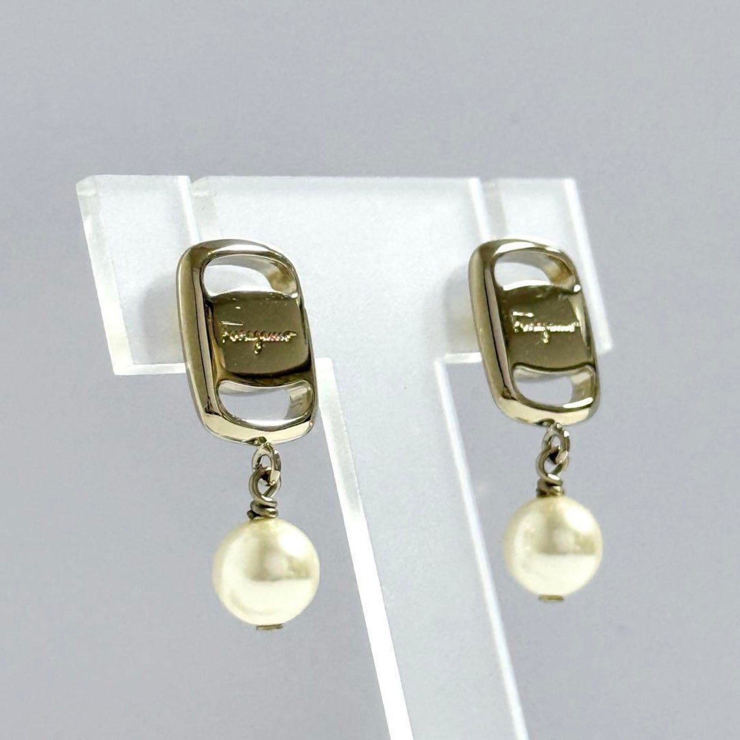 Salvatore Ferragamo Women's Earrings with Faux Pearls