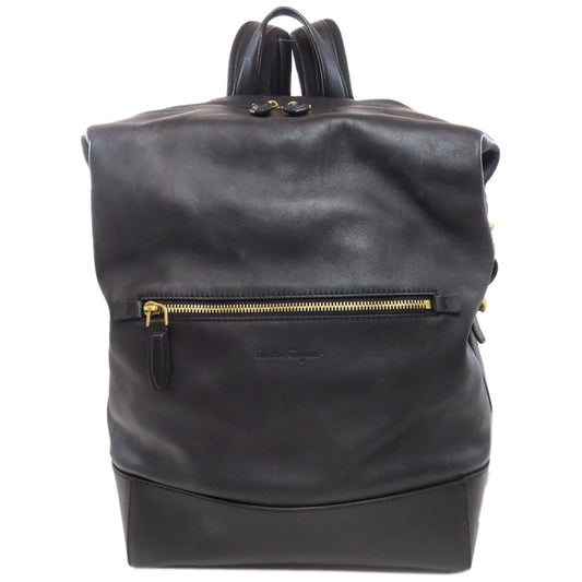 Salvatore Ferragamo logo leather backpack/daypack for women