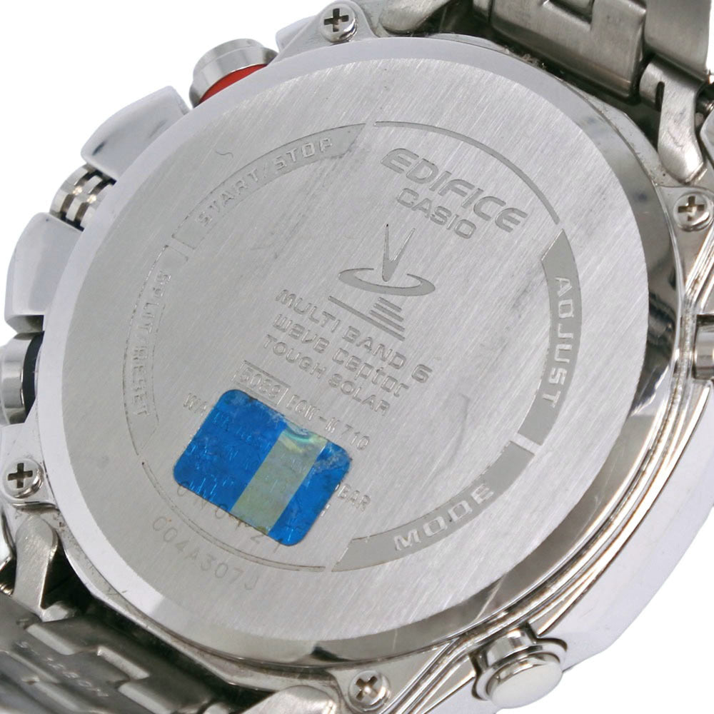 Casio Edifice Multi-Band 6 EQW-M710DB-1A2JF Stainless Steel Gray Solar Radio-Controlled Chronograph Watch with Dial - Men's — Good