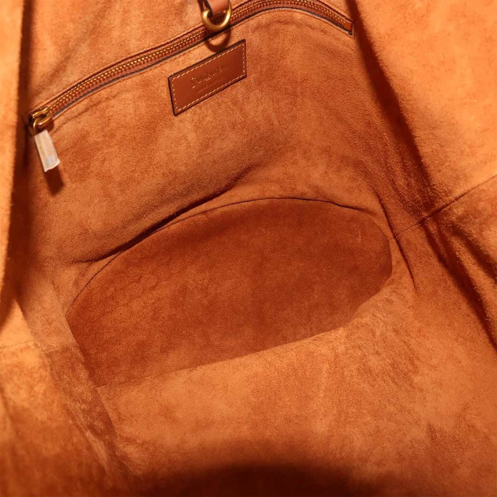Saint Laurent Y Hobo Tote Handbag, Leather, Brown, 833160 Bag — New - Store Return
