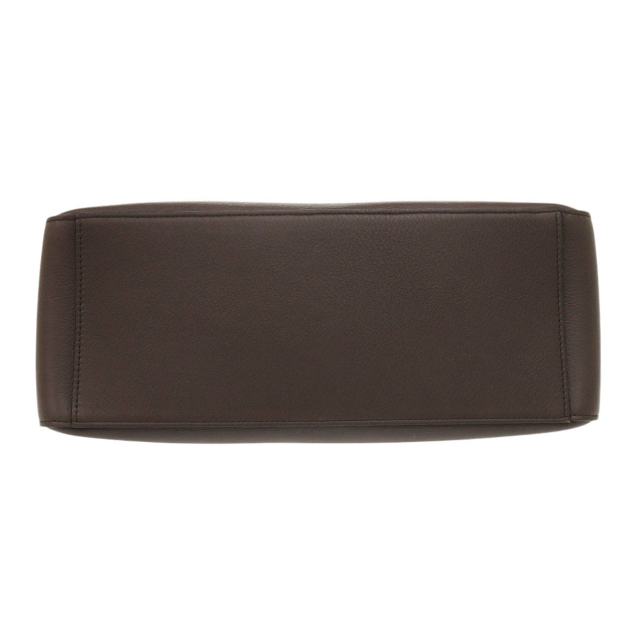 Salvatore Ferragamo 241445 Leather Brown Clutch Bag Second 0386Salvatore — Like New