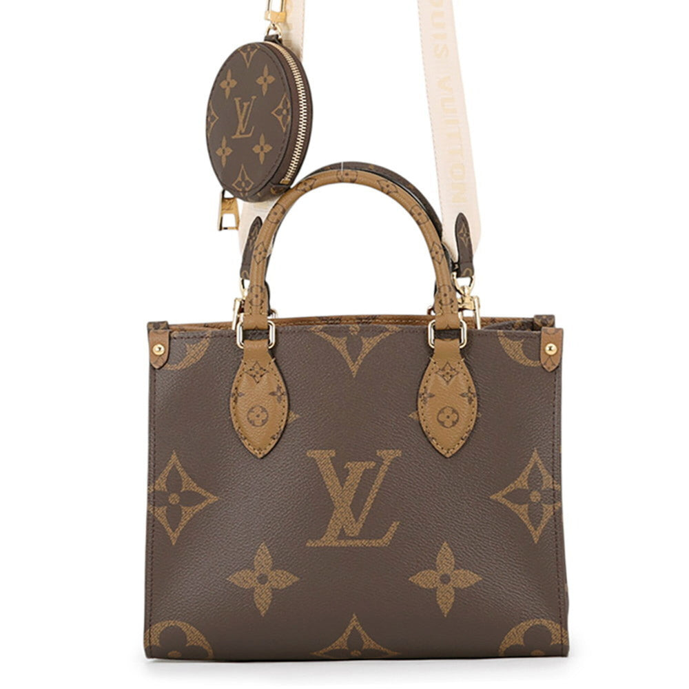 Louis Vuitton Monogram Reverse Giant OnTheGo PM Handbag M46373, 2-way Shoulder Bag, for Women, LOUIS VUITTON — Like New
