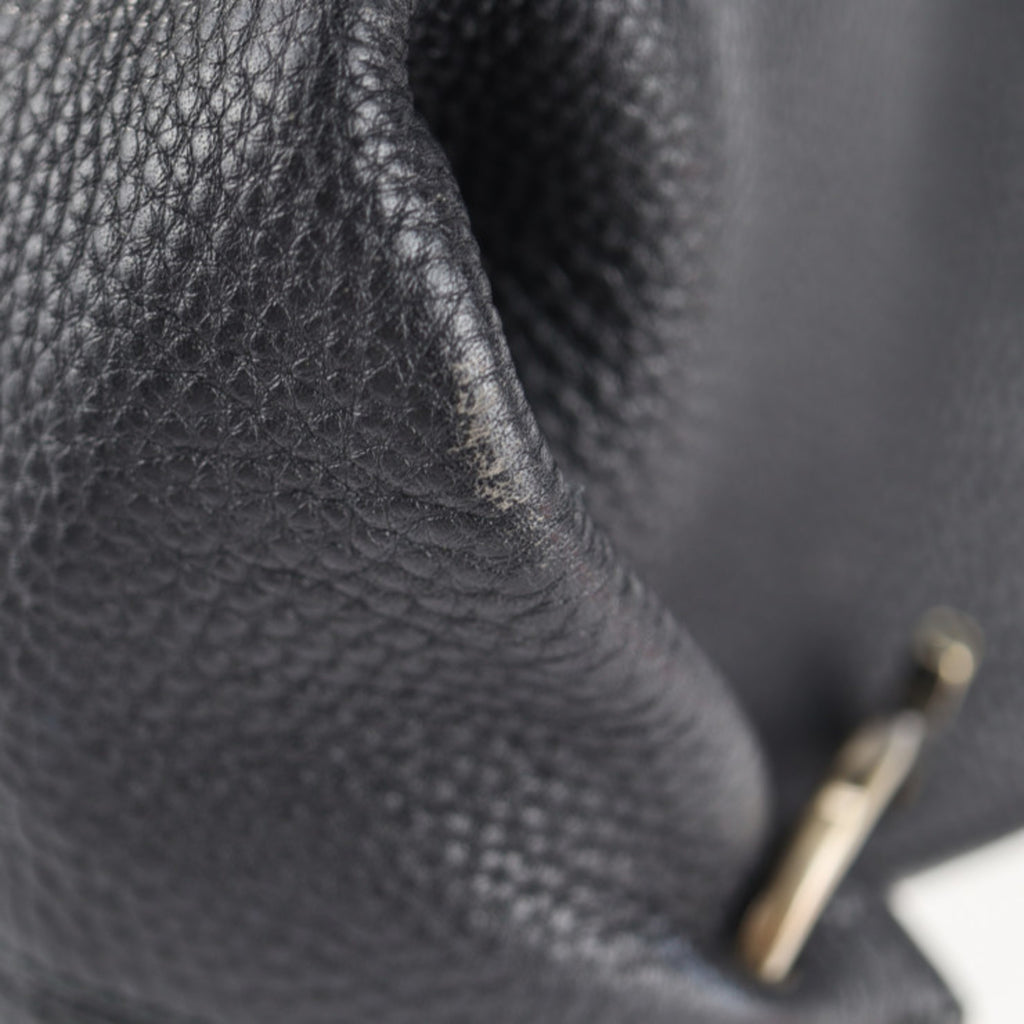 Salvatore Ferragamo Gancini Tote Bag AU21 B182 Leather Black Mini Boston