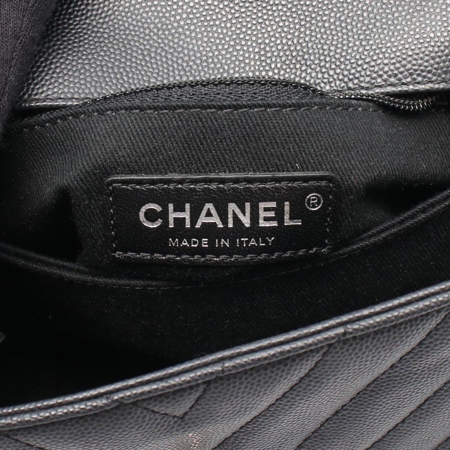 CHANEL Coco Handle Flap Matelasse Handbag in Grained Calfskin Leather, Gray, Women's, AS92990