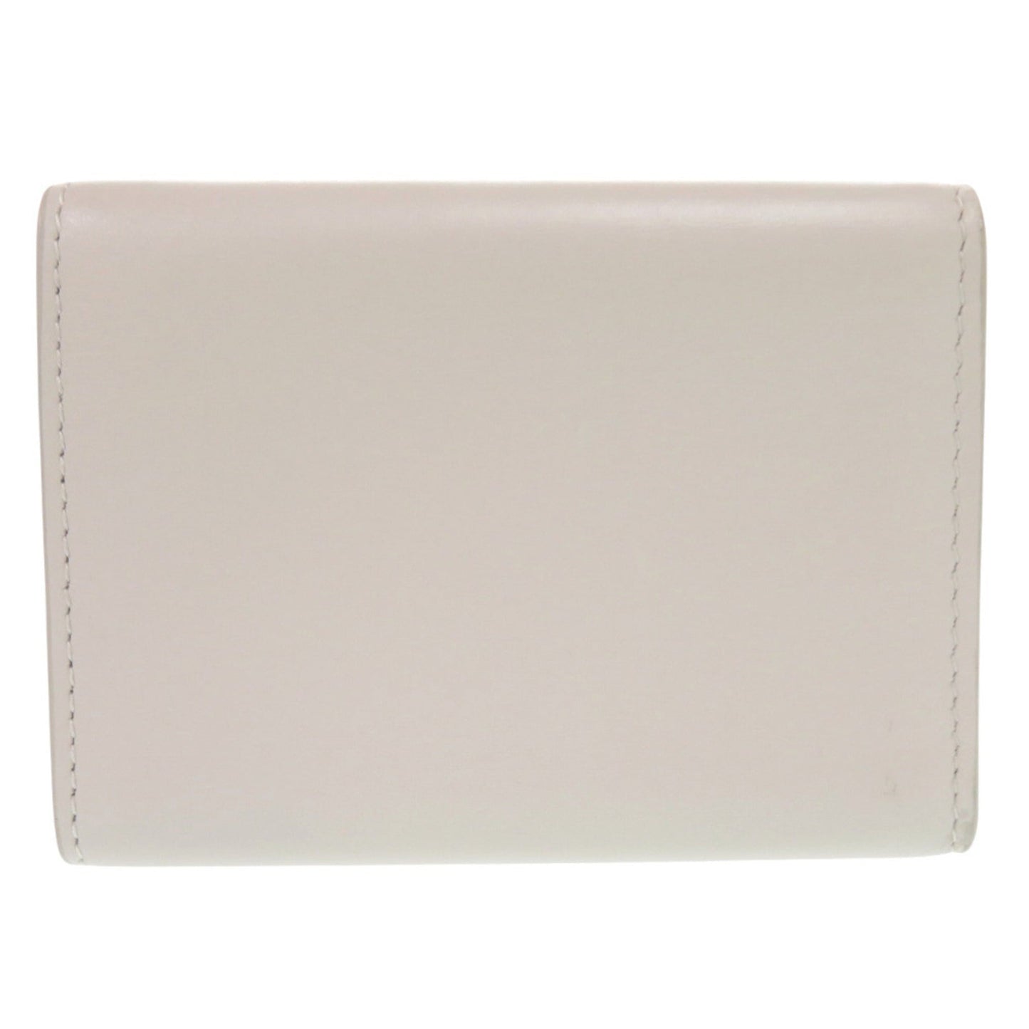 Like new Bottega Veneta Leggero Compact Wallet 515385 in calfskin BIANCO MIST ivory tri-fold wallet 2084 BOTTEGAVENETA