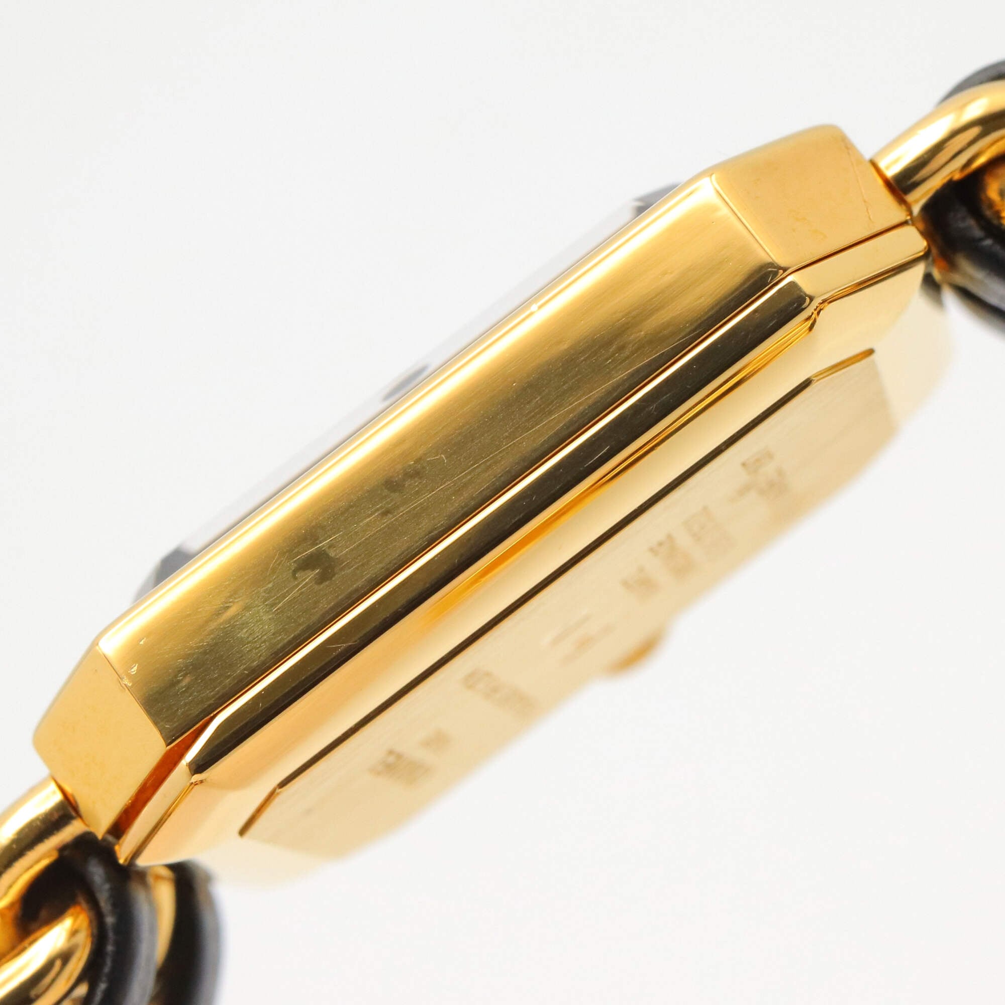 Chanel CHANEL Première M Watch, Gold Plated Leather, Women's, Black, H0001 — Very Good