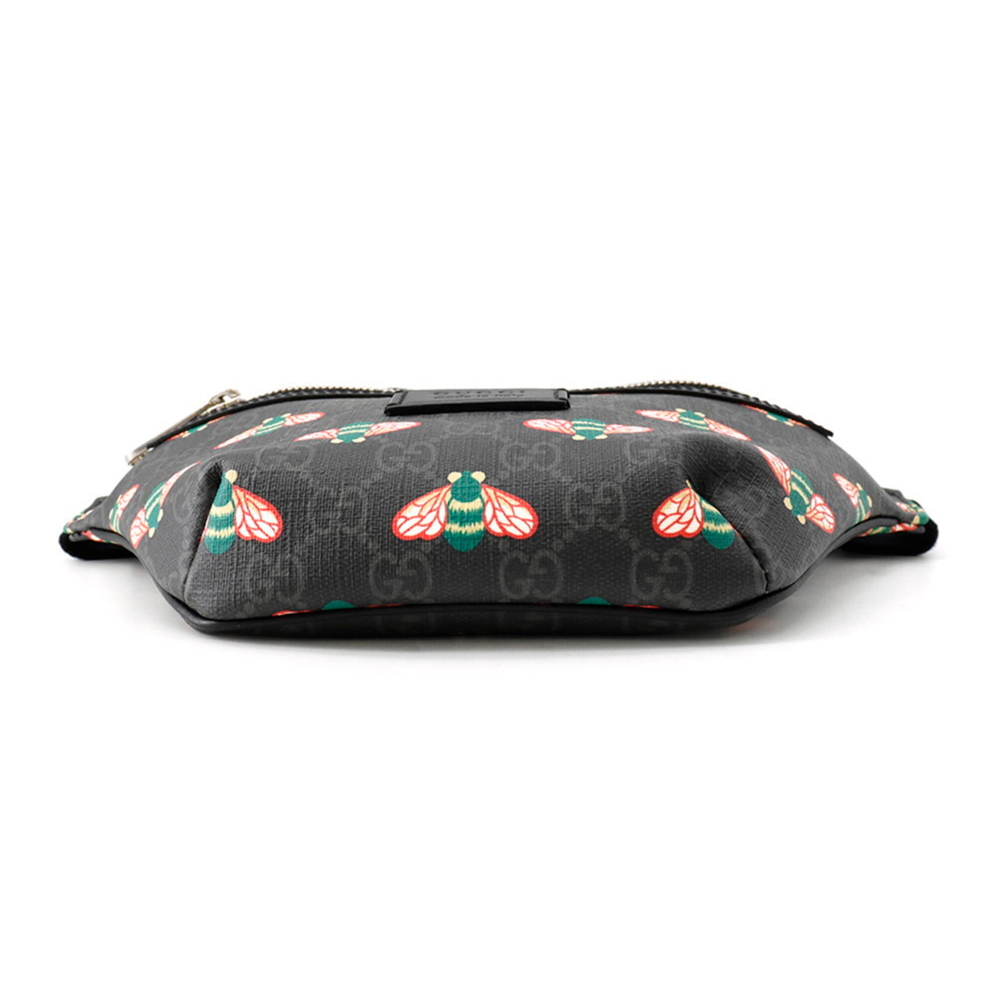 Gucci Bee GG Supreme Body Bag 675181 GUCCI Waist Black Handbag — Like New