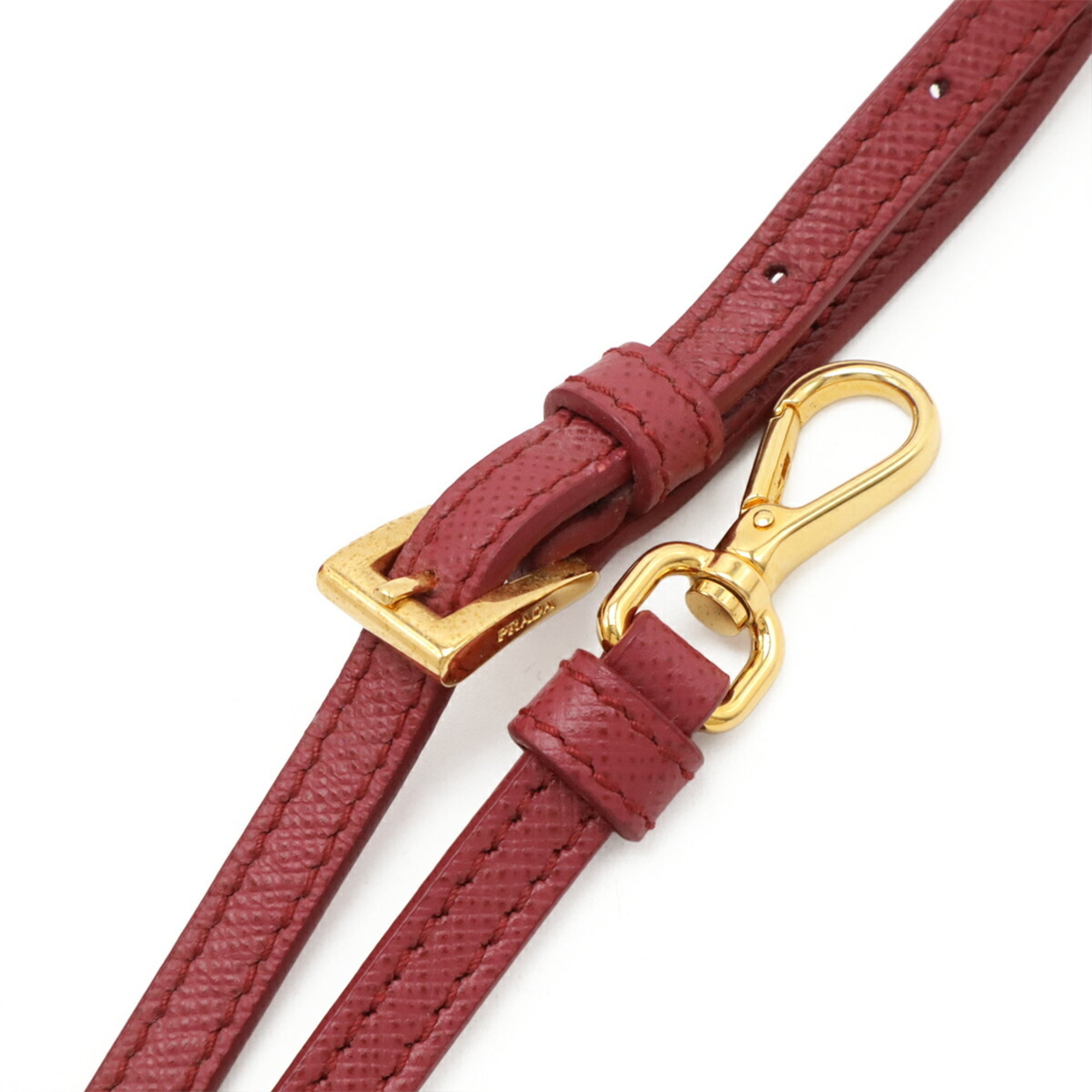 PRADA Prada handbag bucket bag shoulder nylon leather pink 1BH038