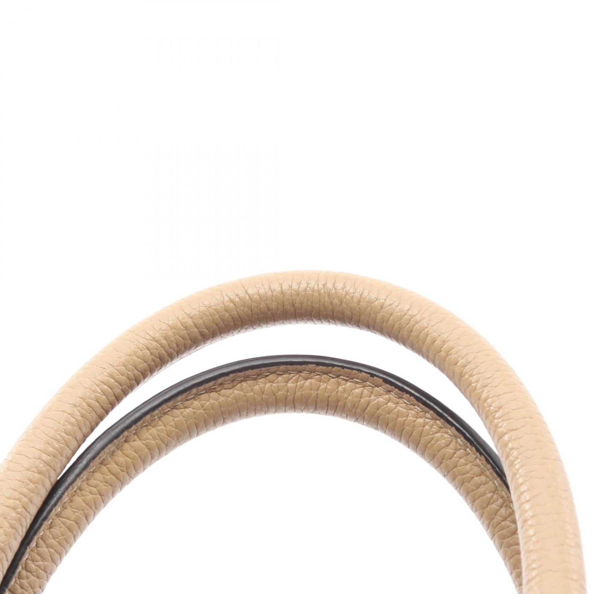 Celine Luggage Micro Shopper Handbag, Leather, Women's, Beige, 189793