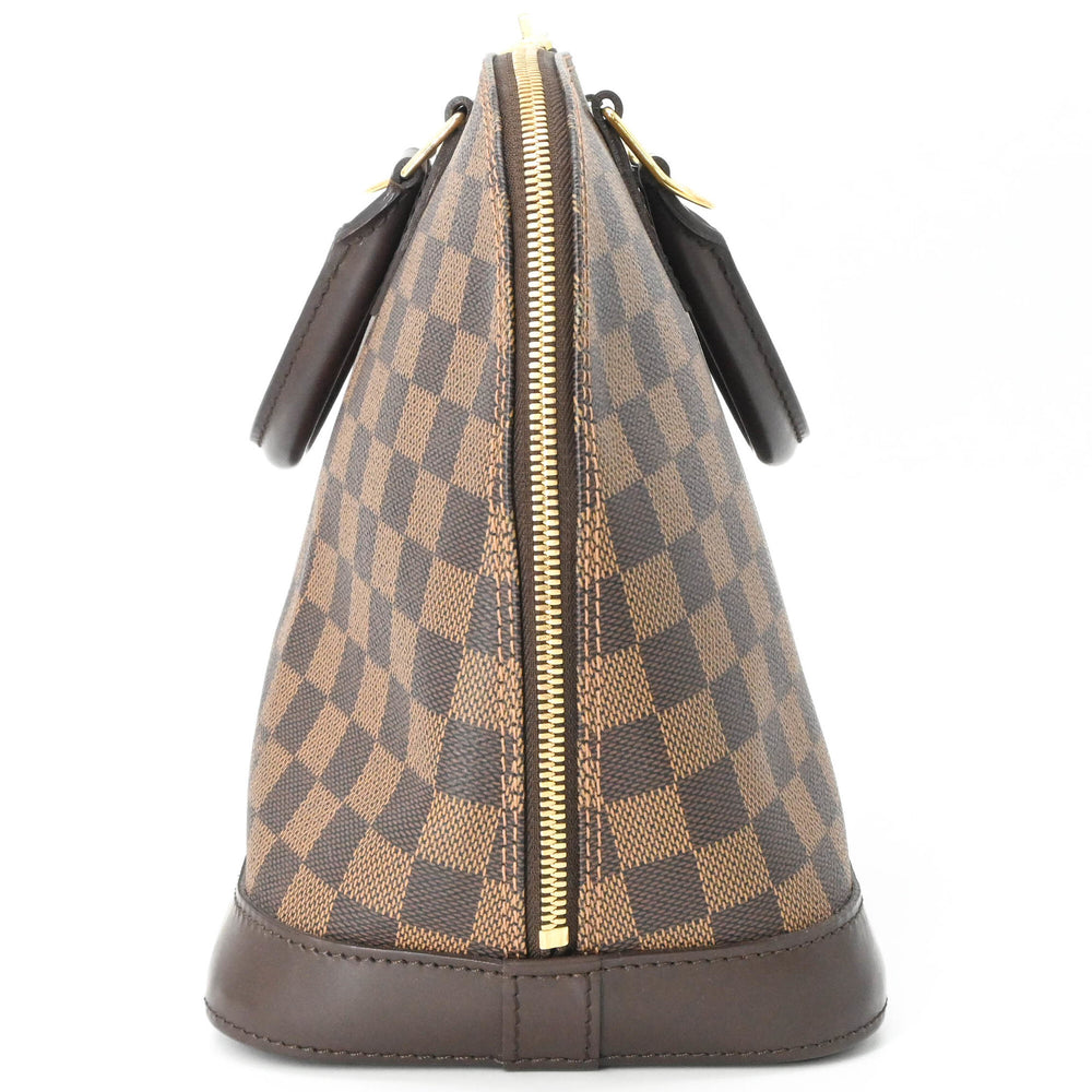 LOUIS VUITTON Alma Damier Ebene Handbag, Brown, N51131 — New - Store Return
