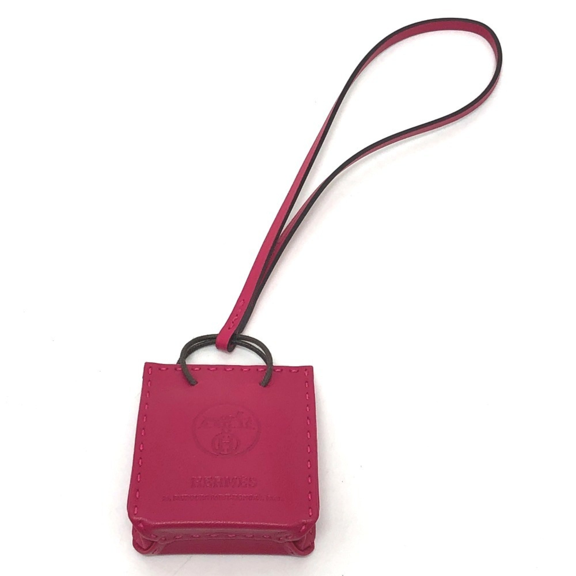 HERMES Sac Orange Bag Charm by Anjo Miro, Women's, Rose Mexico Purple, Like New — Like New