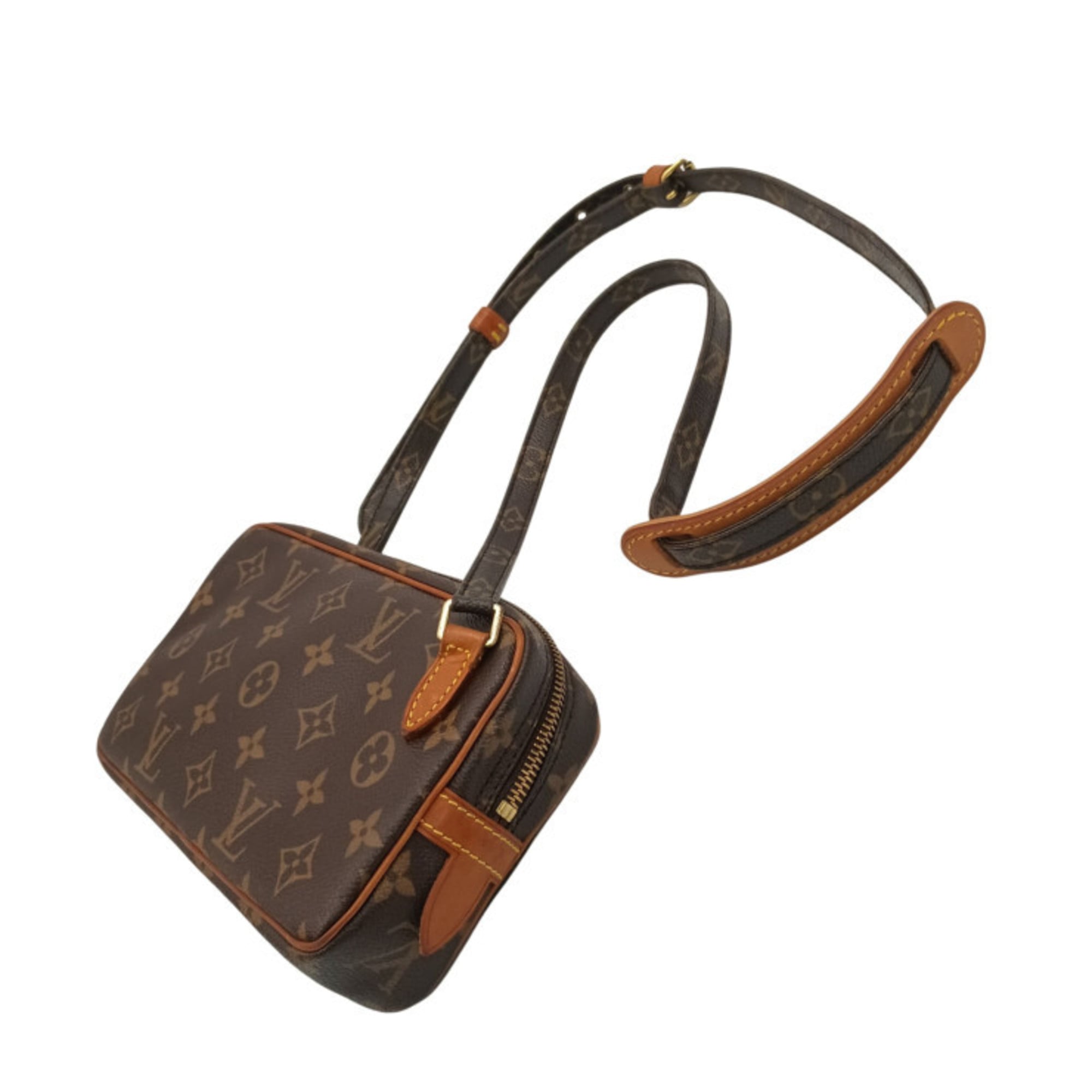 LOUIS VUITTON Monogram Marly Bandouliere Shoulder Bag M51828 Brown Leather Men's and Women's Pochette