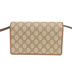 Gucci GUCCI Shoulder Bag GG Emblem Super Brown Web 2WAY Supreme Beige 820688 FAD6L 9758 Men's Women's — New - Store Return