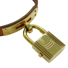 Hermes HERMES Women's Watch Brand Kelly Quartz QZ GP Leather KE1.201 Gold Brown ○Y — Good