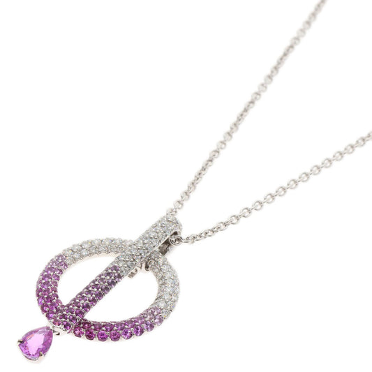 CHANEL Pink Sapphire and Diamond Necklace in 18K White Gold for Women