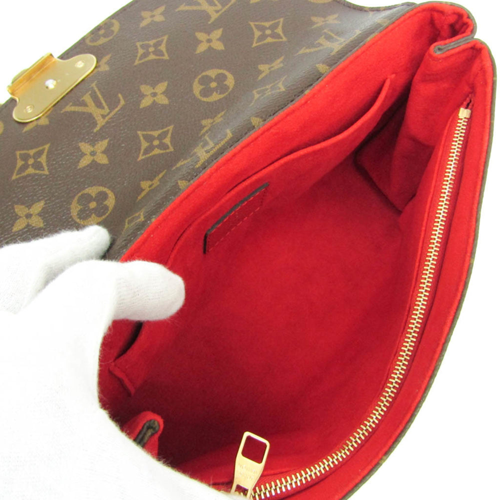 Louis Vuitton Monogram Saint Placide M43713 Women's Shoulder Bag Brown,Red Color — Like New