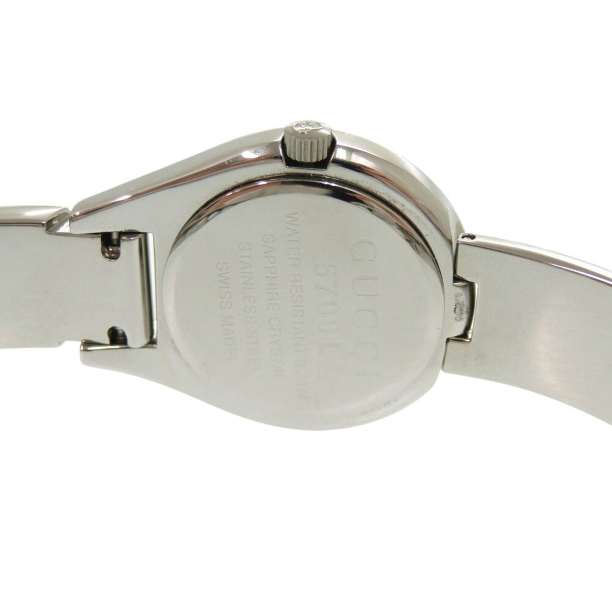 Gucci 6700L Stainless Steel Black/Silver Dial Quartz Watch 0566GUCCI — Good
