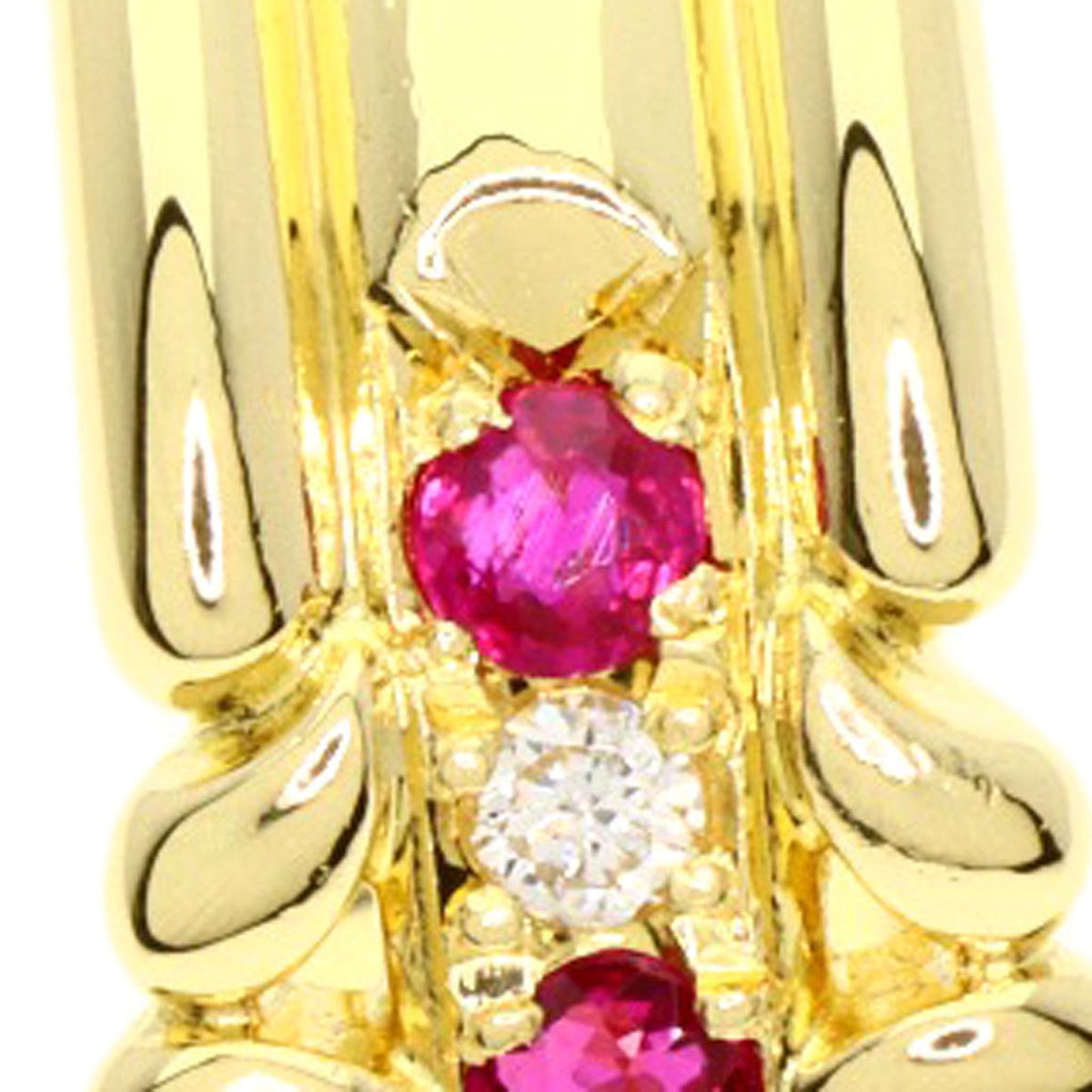 Burberry Ruby and Diamond Ring in 18K Yellow Gold for Women