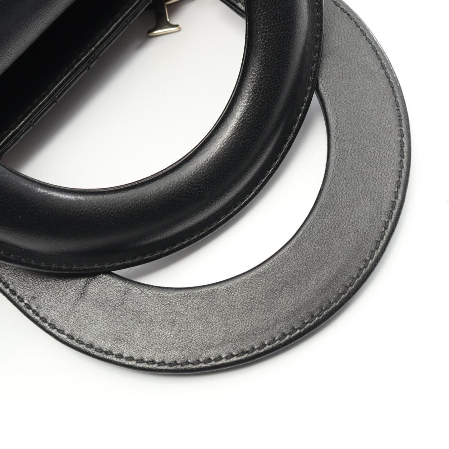 Christian Dior Dior LADY DIOR MY ABCDIOR Lady Small Cannage Handbag, Leather, Women's, Black