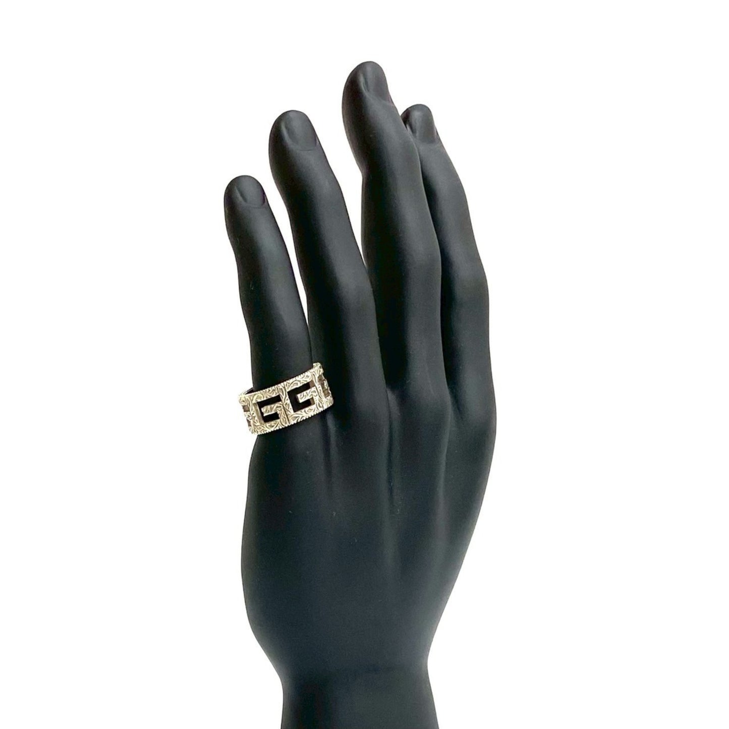 GUCCI Square G Arabesque Sterling Silver 925 Ring for Men and Women, 72174