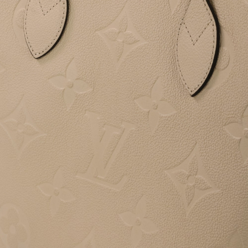 LOUIS VUITTON Monogram Empreinte Neverfull MM Tote Bag M46676 Crème Women's — Like New