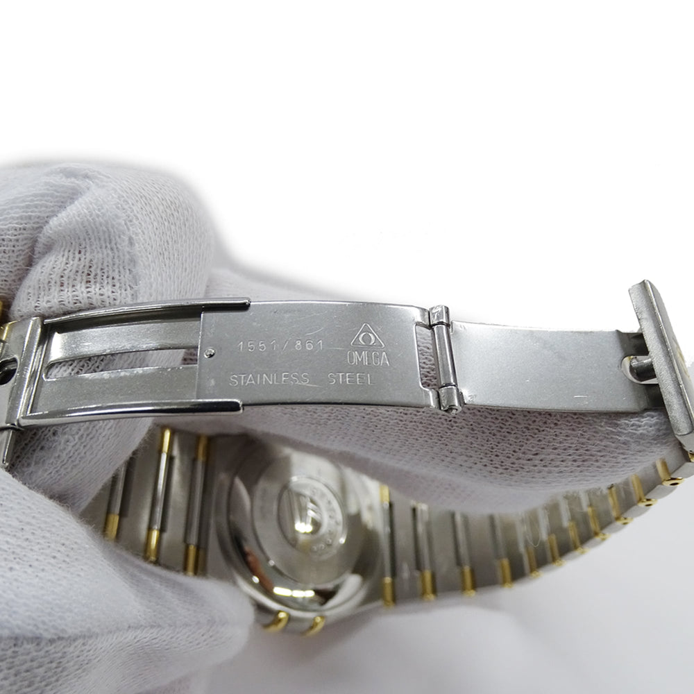 Omega Constellation 1302.10 Men's Watch, Brand Name, Date, Automatic Movement, Stainless Steel (SS), Gold (YG), Half Bar — Good