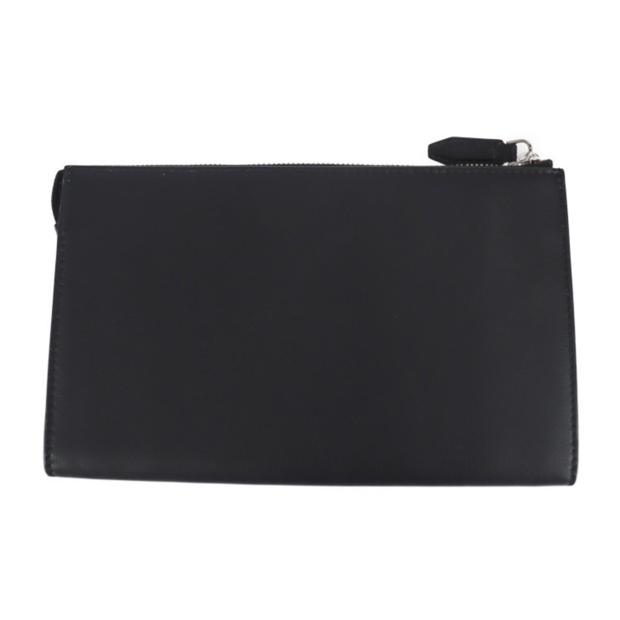 Salvatore Ferragamo studded clutch bag 24 A121 leather black — Like New