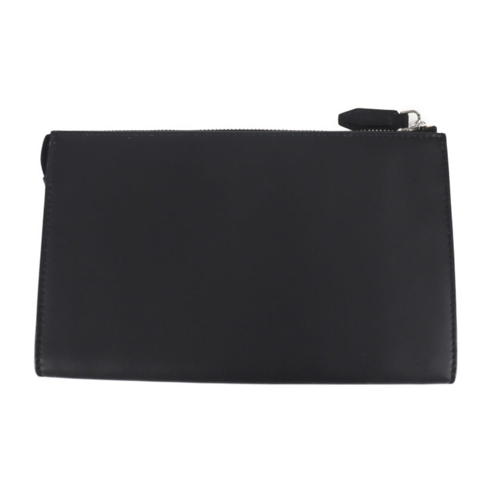 Salvatore Ferragamo studded clutch bag 24 A121 leather black — Like New