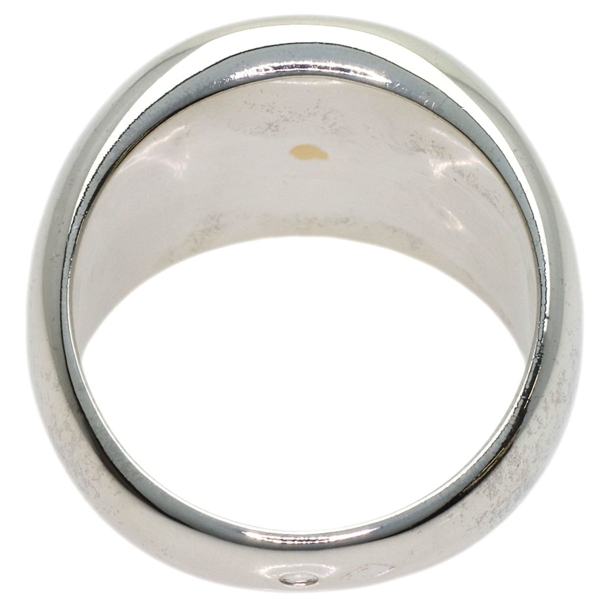 Hermes Sellier Clou de Selle Ring, 18K Yellow Gold/Silver, Women's — Like New