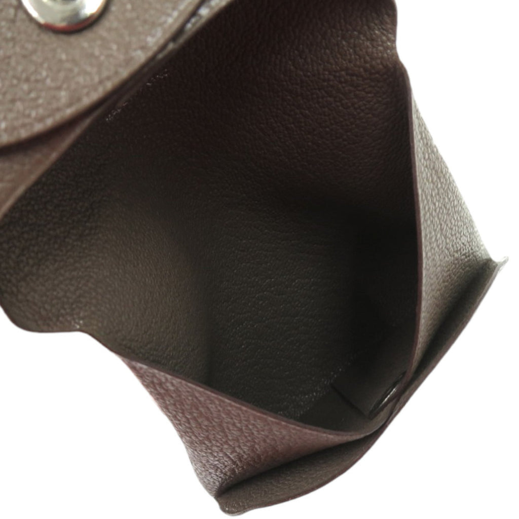 Hermes Excellent condition Hermès Bastia Chevre Etoupe wallet, brown, R stamp, 0092