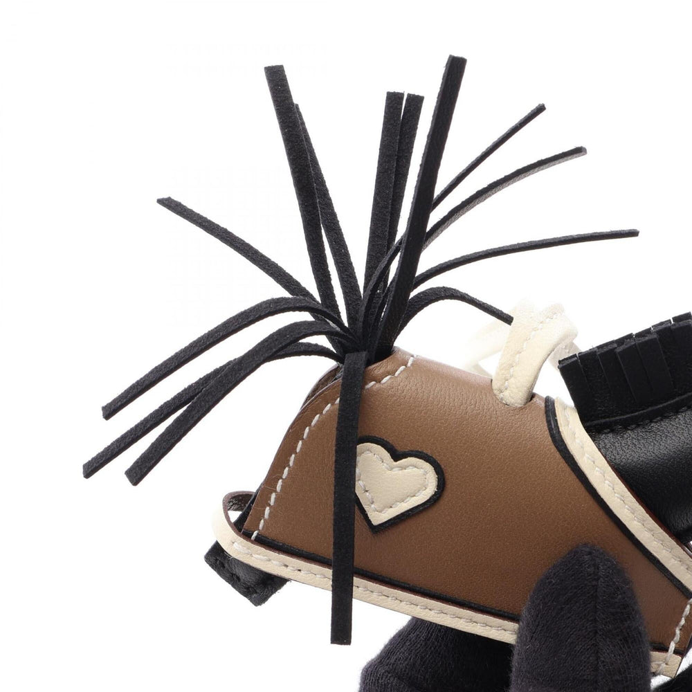 Hermes Rodeo PM Robeo Coeur Charm Accessory Leather Agneau Milo Veau Swift Women's Black, Gray, White, Craie — New - Store Return