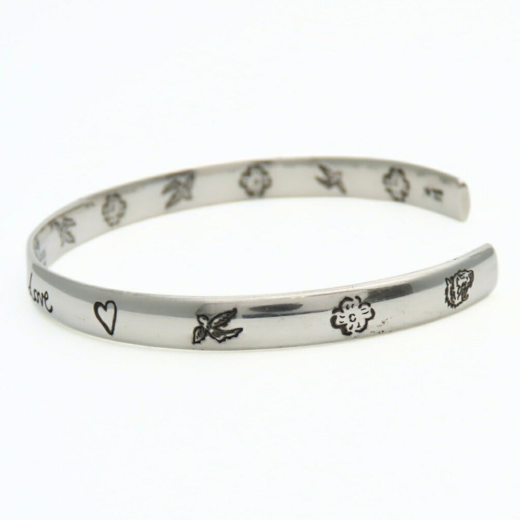 Gucci Blind for Love Bangle, 18, Sterling Silver, Approx. 12.6g, Women's, GUCCI