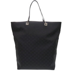 Gucci GG pattern 269123 Nylon Leather Black Tote Bag 1379GUCCI — Like New