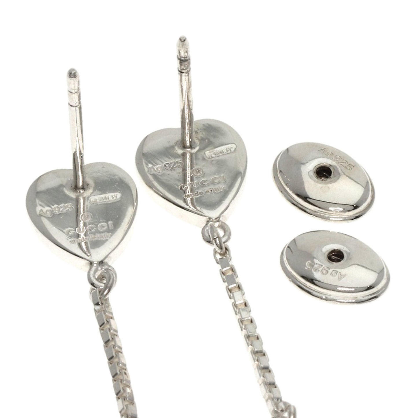 GUCCI Drop Earrings Silver Women's