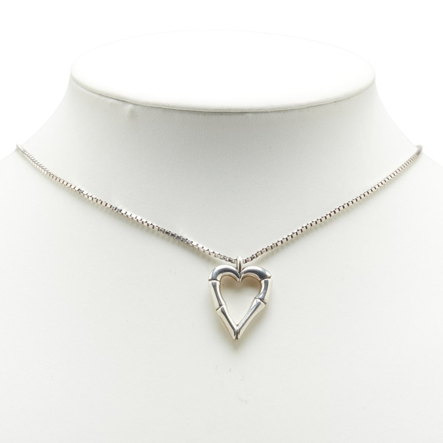 Gucci Bamboo Heart Motif Necklace in SV925 Silver for Women