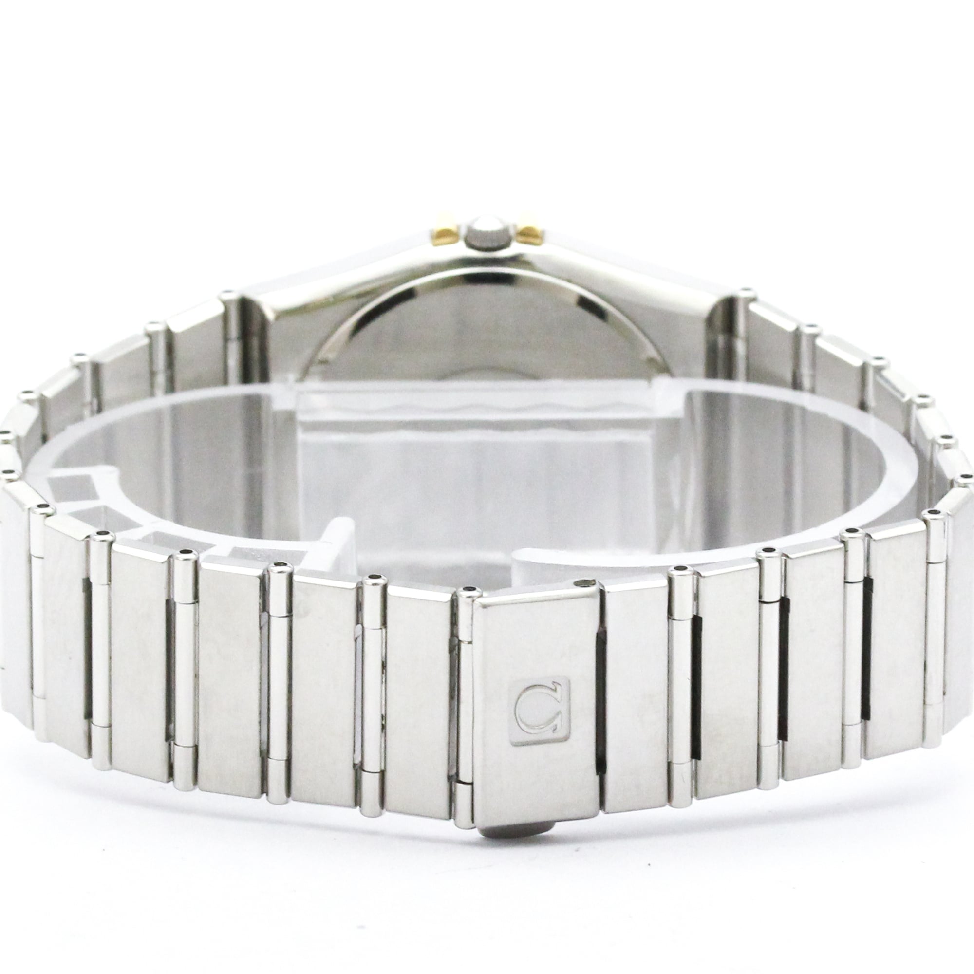 OMEGA Constellation 18K Gold Steel Quartz Mens Watch 396.1080 Polished — Very Good