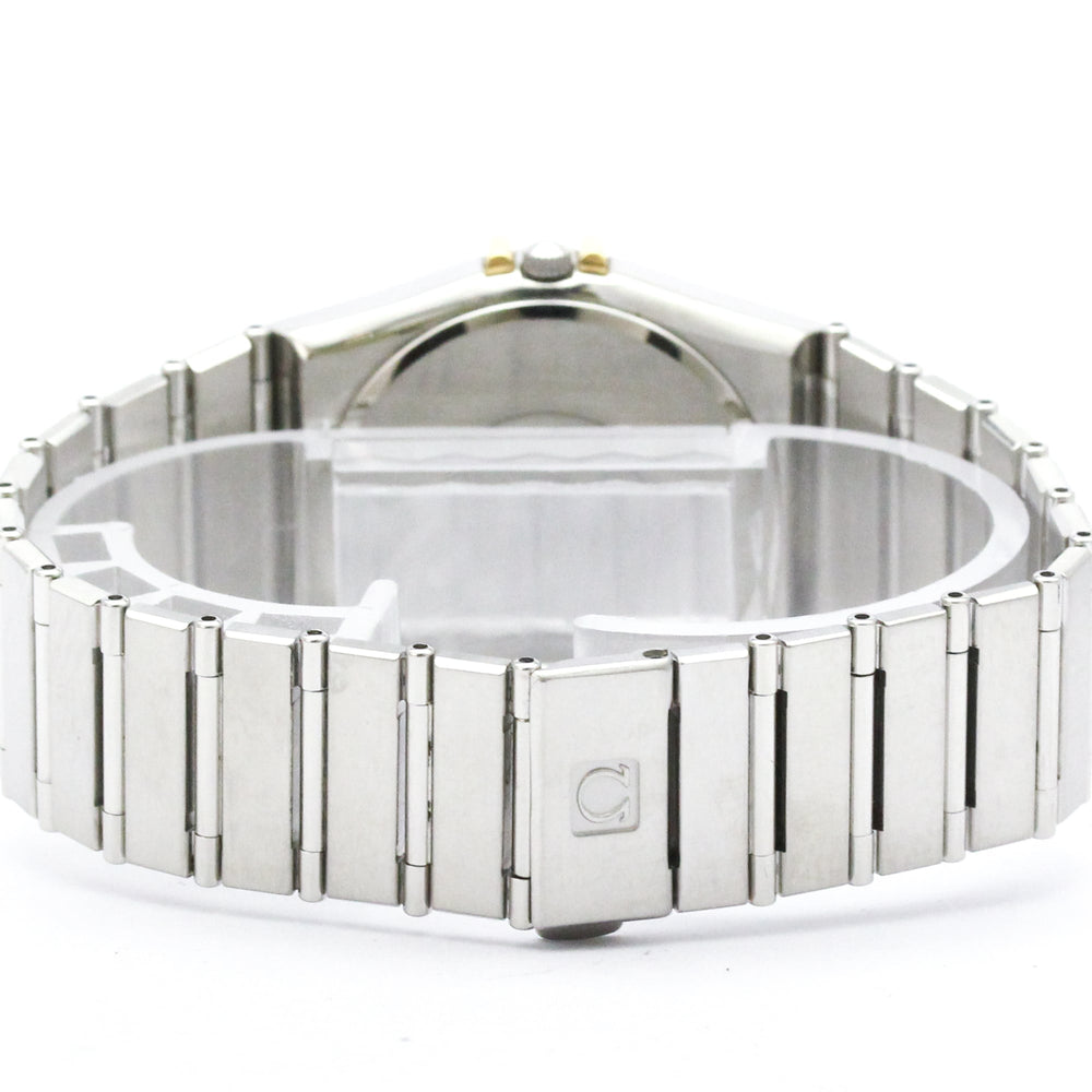 OMEGA Constellation 18K Gold Steel Quartz Mens Watch 396.1080 Polished — Very Good