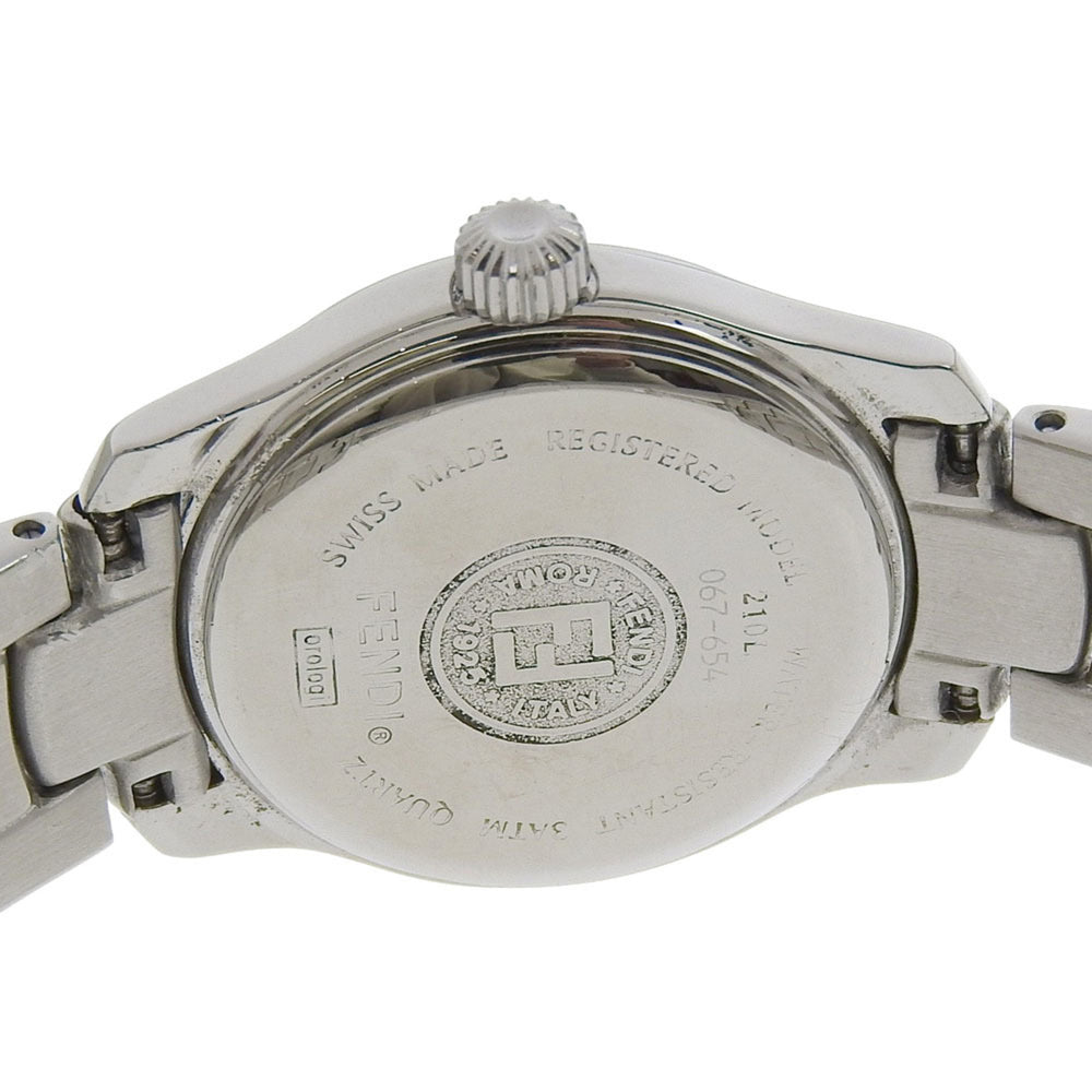 Fendi Olologi Watch 210L Stainless Steel Quartz Analog Display Black Dial Women's — Good