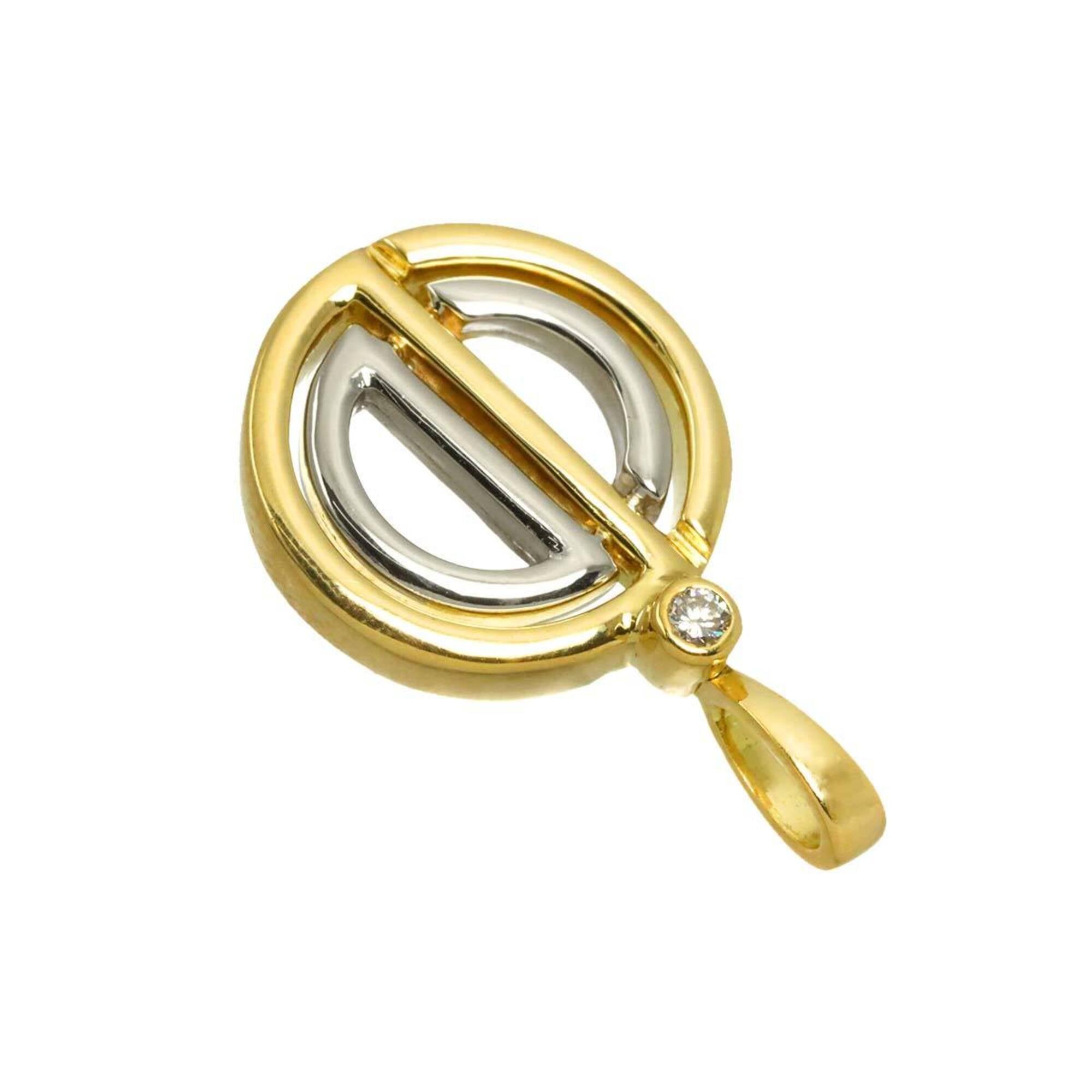 Christian Dior Diamond Pendant Top, 18K Yellow Gold (YG WG), 750 White Gold — Like New
