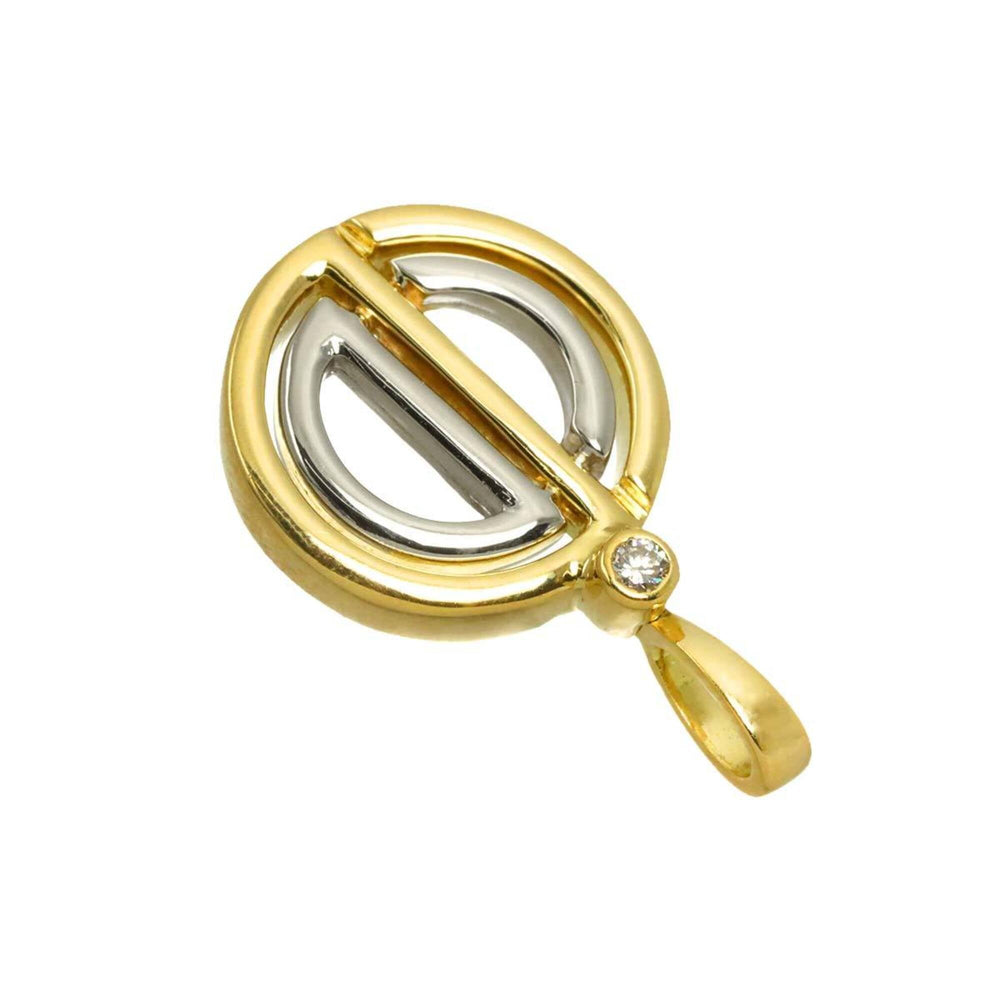 Christian Dior Diamond Pendant Top, 18K Yellow Gold (YG WG), 750 White Gold — Like New