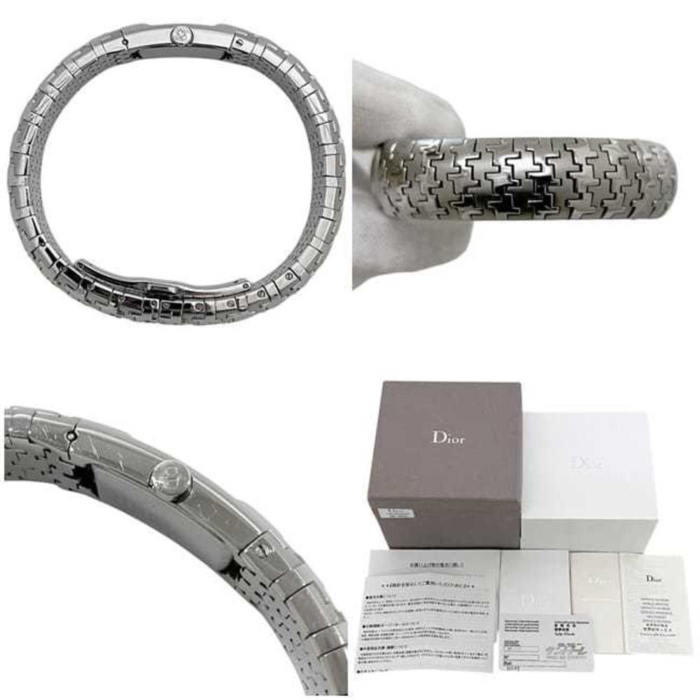 Christian Dior watch, white dial, silver Diophilic D96-100, women's, stainless steel, quartz, OC1*** — Good