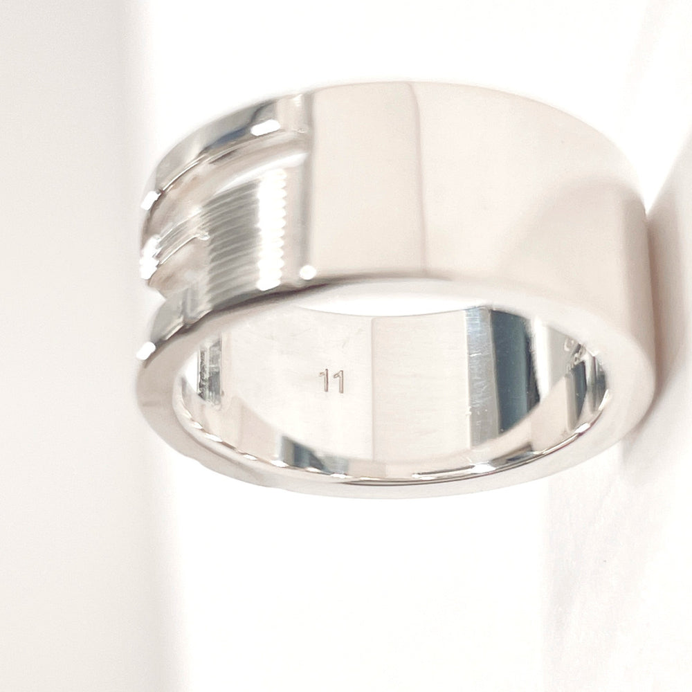 GUCCI Branded Cutout G Ring, Sterling Silver 925, Size 10, Silver, Women's — Like New