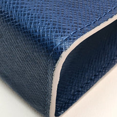 LOUIS VUITTON M30399 Taiga Pochette Voyage MM Clutch Bag/Pouch/Second Bag in Leather, Men's, Cobalt Blue — Like New
